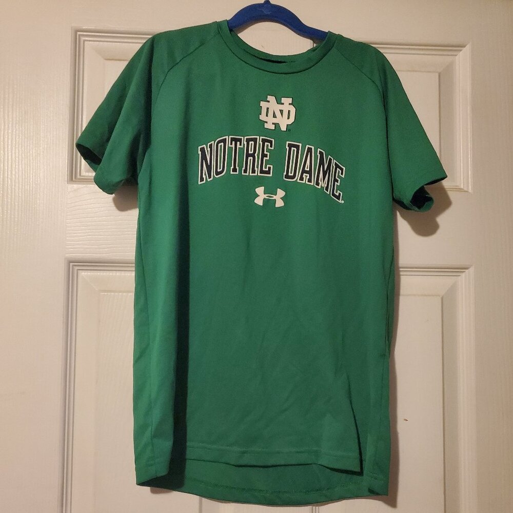 Notre Dame Under Armour Youth The Tech Tee, Green, Size YL